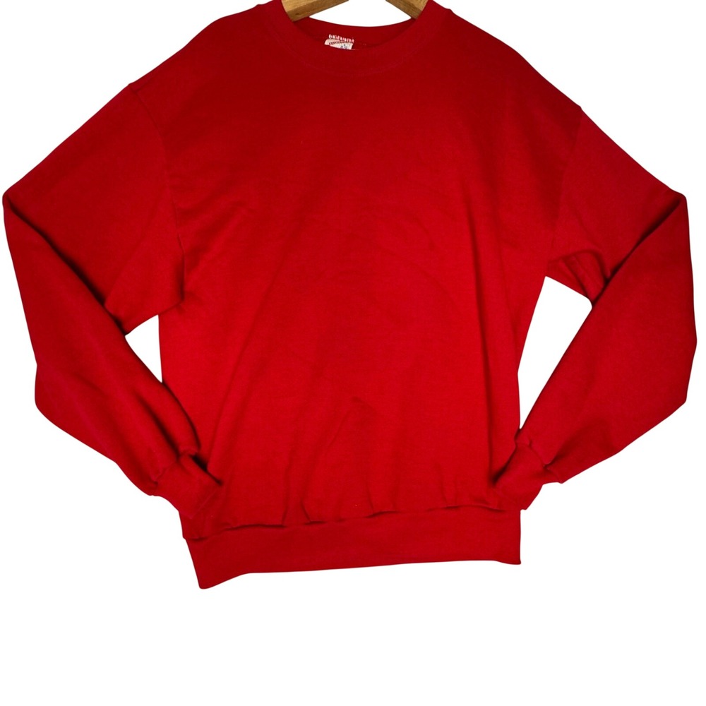 Vintage Jerzees Red Crewneck Sweatshirt Mens Large Made in USA Russell Athletic